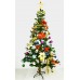 Fully Decorated 6 Feet Christmas Pine Tree with LED Multicolor Lights and Stand